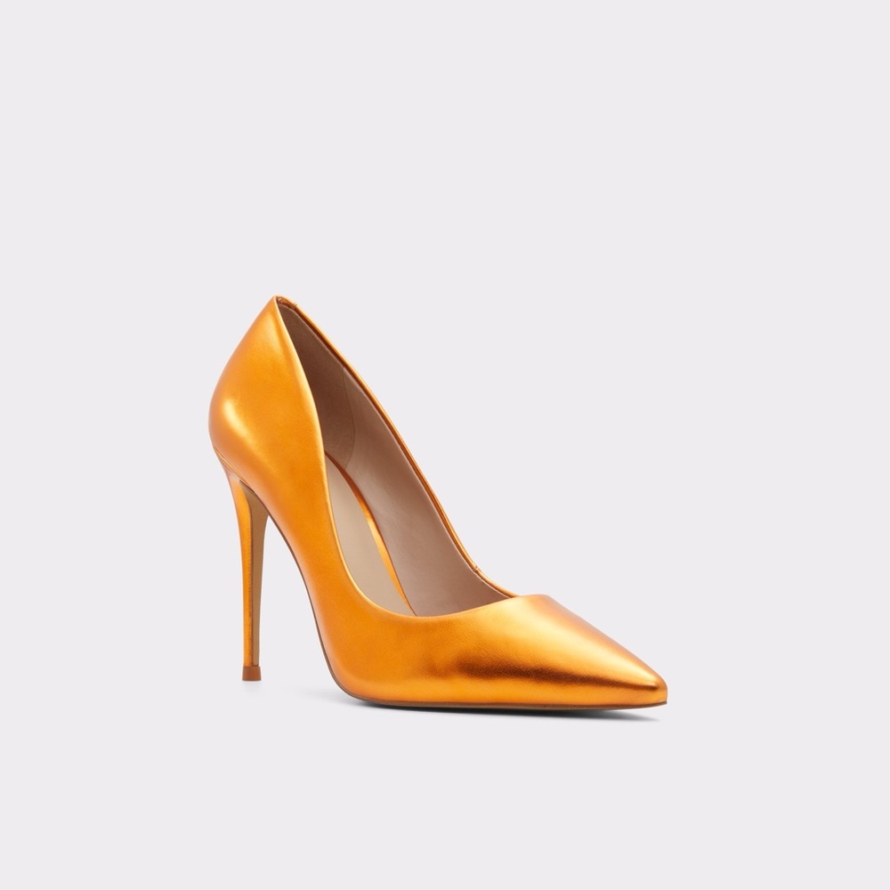 Also Stessy_ Orange Copper Stiletto Heels